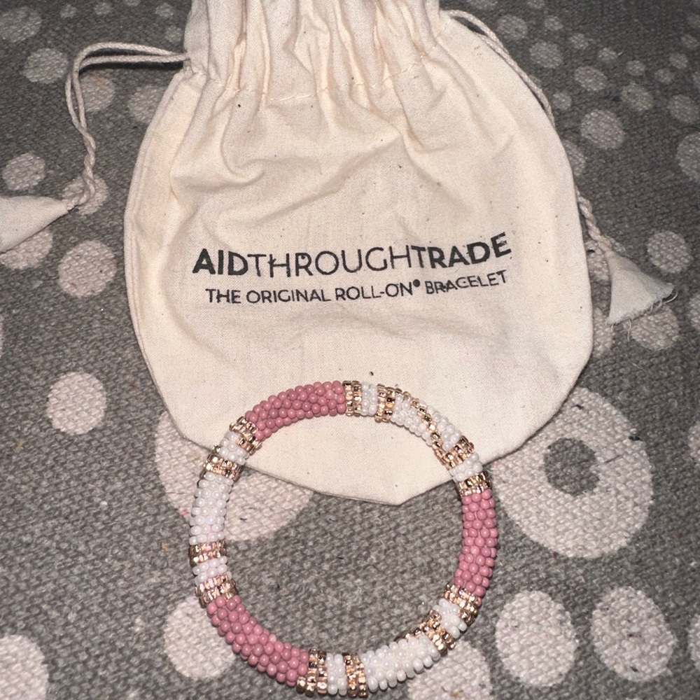 Pink and White Kids Bracelet